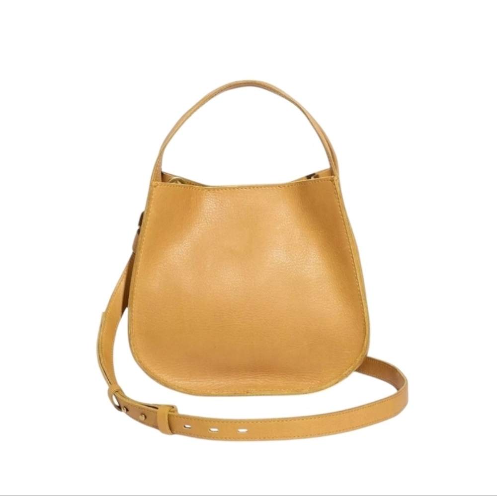 Madewell Yellow / Camel Leather Crossbody Bag